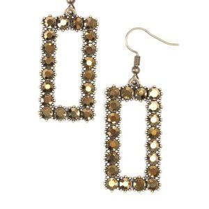 Mirror, Mirror - Brass Earrings - Paparazzi Accessories